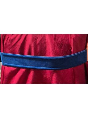 Eloquii Bright Blue Faux Suede Wide Waist Cinching Belt Elastic Back 22/24 EUC